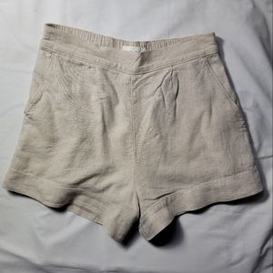 Abercrombie and Fitch Linen Blend High Waist Shorts (Small)